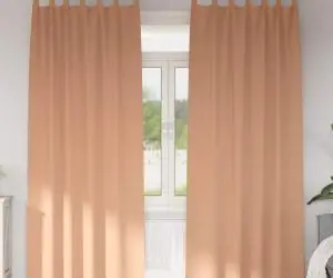 vidaXL Perdele cu perdele 2 pcs Maro deschis 245 x 140 cm Poliester