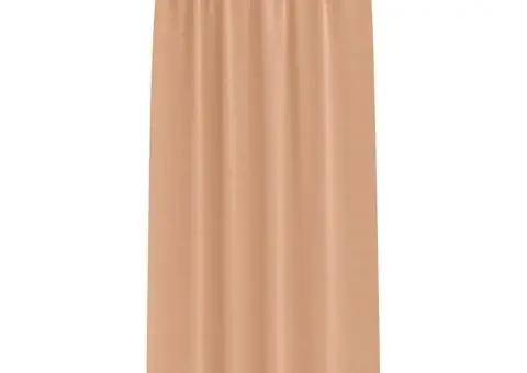 Perdele cu perdele 2 pcs Maro deschis 260 x 140 cm Poliester - 3/5