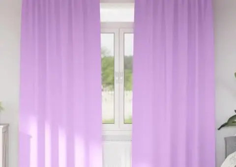 Perdele cu perdele 2 pcs Violet 260 x 140 cm Poliester - 1/5