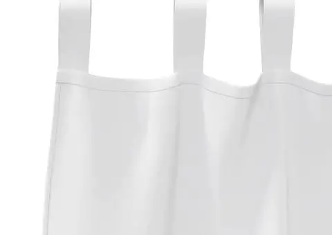 Perdele cu perdele 2 pcs Alb pur 260 x 140 cm Poliester - 4/5