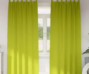 vidaXL Perdele cu perdele 2 pcs Verde măr 260 x 140 cm Poliester