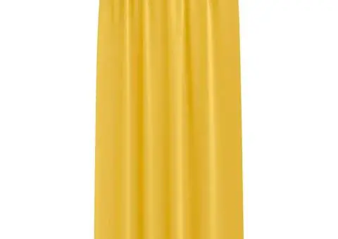 Perdele cu perdele 2 pcs galben muștar 260 x 140 cm Poliester - 3/5