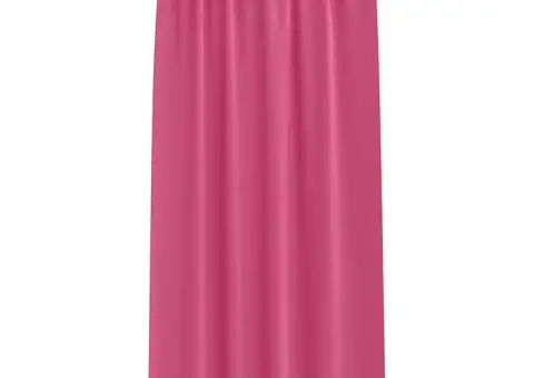 Perdele cu perdele 2 pcs Roz intens 245 x 140 cm Poliester - 3/5