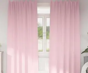 vidaXL Perdele cu perdele 2 pcs Roz bebeluș 260 x 140 cm Poliester