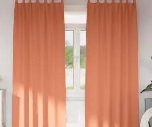 vidaXL Perdele cu perdele 2 pcs Terracota 260 x 140 cm Poliester