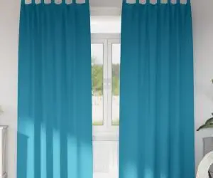 vidaXL Perdele cu perdele 2 pcs Turcoaz 245 x 140 cm Poliester