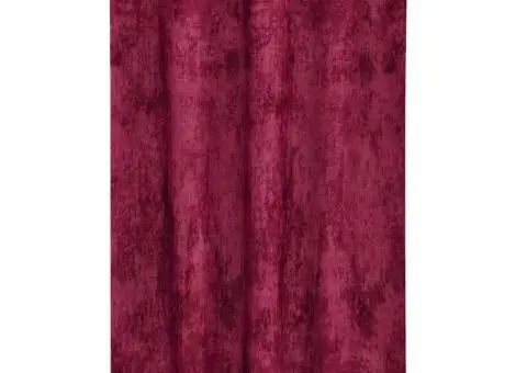 Draperii din catifea 2 buc cu œillets, Roșu vin, 175 x 140 cm - 3/5