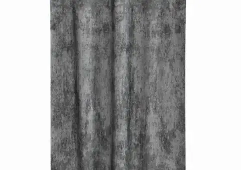 Cortine din catifea , set de 2 piese cu œillets, gri, 175 x 140 cm - 3/5