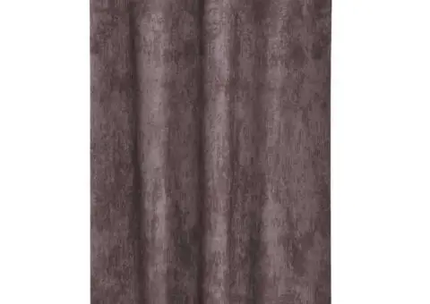 Cortine din catifea - 2 piese cu œillets maro, 175x140 cm - 3/5