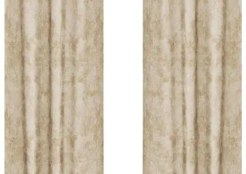 Cortine din catifea , 2 piese cu œillets crem, 245 x 140 cm - 2/5