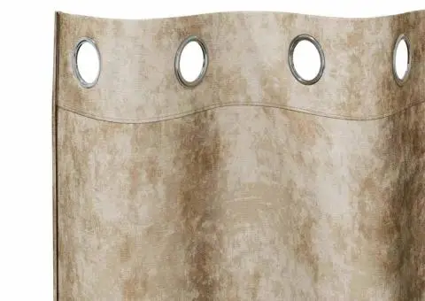 Set perdele din catifea , 2 piese, œillets crem, 260x140 cm - 4/5