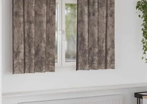 Cortine de Catifea 2 piese cu Œillets Cappuccino 140x140 cm - 1/5