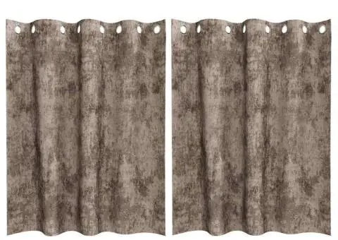 Cortine de Catifea 2 piese cu Œillets Cappuccino 140x140 cm - 2/5