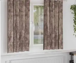 vidaXL Cortine din catifea, set de 2, cu œillets, de culoare Cappuccino, dimensiuni 140x175 cm.