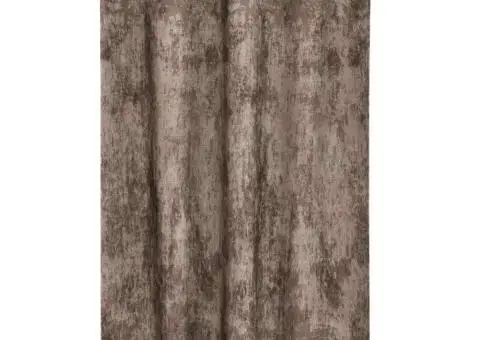 Cortine din catifea, set de 2, cu œillets, de culoare Cappuccino, dimensiuni 140x175 cm. - 3/5