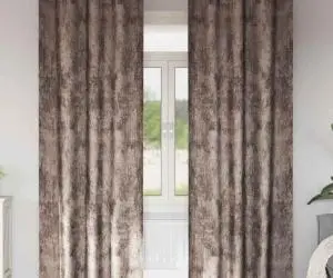 vidaXL Cortine Velvet , 2 piese cu œillets, cappuccino, 260 x 140 cm