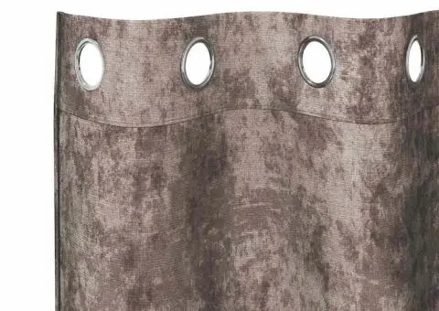 Cortine Velvet , 2 piese cu œillets, cappuccino, 260 x 140 cm - 4/5