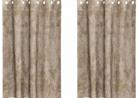 Cortine Velvet 2 pcs cu eyelets Champagne 140x175 cm - 2/5