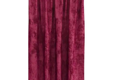 Cortine Velvet 2 pcs cu Ochiuri, Roșu Vin, 140x140 cm - 3/5