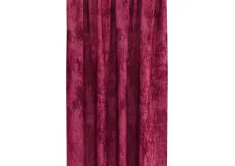 Cortine din catifea , 2 piese cu inele, roșu vin, 175 x 140 cm - 3/5