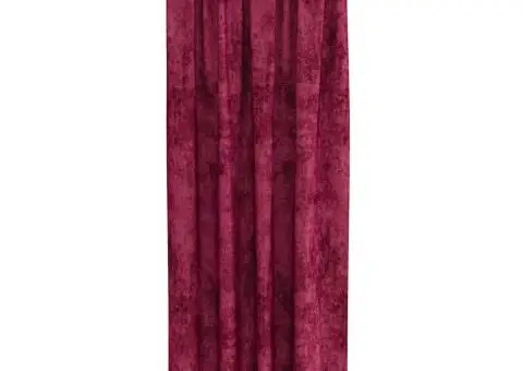 Cortine din catifea 2 piese cu ochiuri, roșu vin, 245 x 140 cm - 3/5