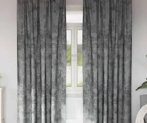 vidaXL Perdele din catifea , set de 2 piese cu găuri pentru baghetă, gri, 225 x 140 cm