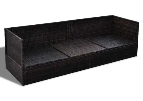 Șezlong cu pernă Ajustabil Maro 200 x 60 x 58 cm Rattan poli - 5/5
