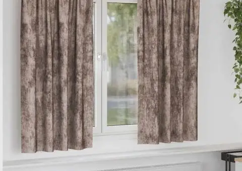 Cortine Velvet , set de 2 piese cu ochiuri, Cappuccino, 175 x 140 cm - 1/5