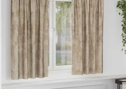 Cortine Velvet 2 buc cu inele Champagne 175x140 cm - 1/5