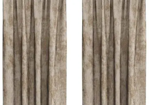 Cortine Velvet 2 buc cu inele Champagne 175x140 cm - 2/5