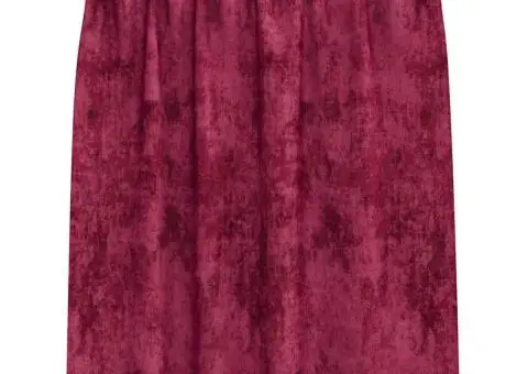 Cortine din catifea , 2 bucăți, cu gauri pentru prindere, roșu vin, 140 x 140 cm - 3/5