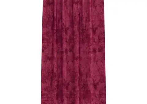 Cortine Velvet , 2 buc cu inele, Roșu vin, 245 x 140 cm - 3/5