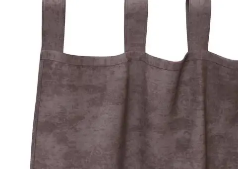 Cortine din catifea , 2 piese cu găici, maro, 175 x 140 cm - 4/5