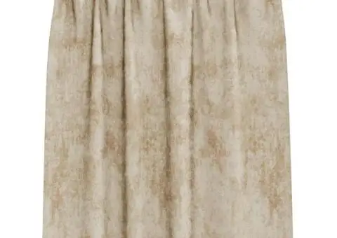 Cortine din catifea , 2 bucăți, cu ochiuri crem, 140 x 140 cm. - 3/5