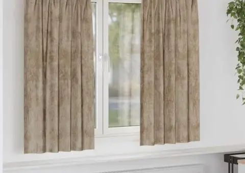 Perdele din catifea 2 bucăți cu ochiuri champagne 175 x 140 cm - 1/5