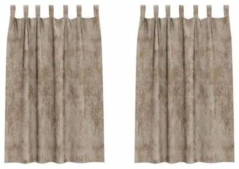 Perdele din catifea 2 bucăți cu ochiuri champagne 175 x 140 cm - 2/5