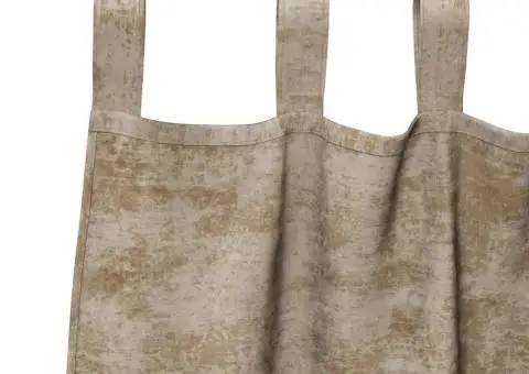 Cortine Velvet - 2 piese cu inele, Bej, 245 x 140 cm - 4/5