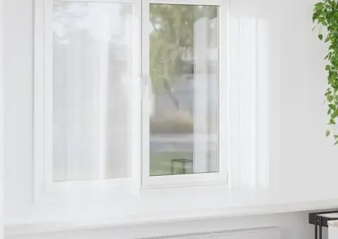 Perdele cu perdele 2 pcs Alb 140 x 175 cm Poliester - 1/5