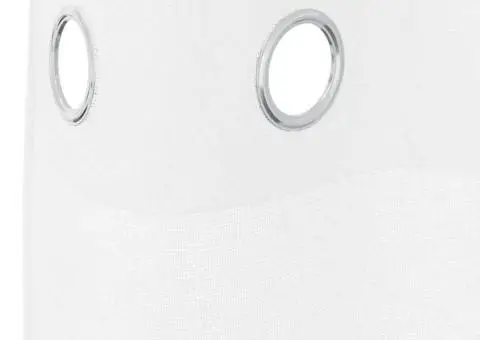 Perdele cu perdele 2 pcs Alb 140 x 225 cm Poliester - 4/5