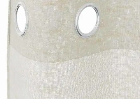 Perdele cu perdele 2 pcs Crem 140 x 245 cm Poliester - 4/5