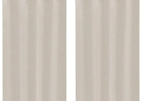 Perdele cu perdele 2 pcs Nisip 140 x 175 cm Poliester - 2/5