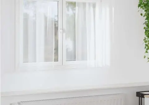 Perdele cu perdele 2 pcs Alb 140 x 140 cm Poliester - 1/5