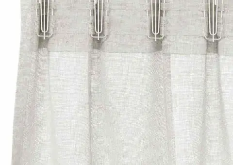 Perdele cu perdele 2 pcs Crem 140 x 140 cm Poliester - 4/5