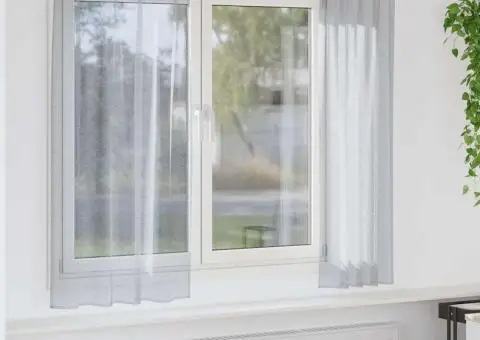 Perdele cu perdele 2 pcs Gri închis 140 x 175 cm Poliester - 1/5