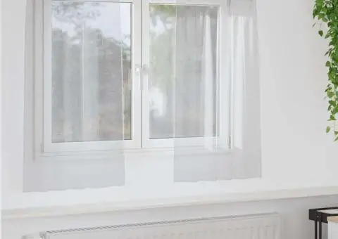 Perdele cu perdele 2 pcs Gri deschis 140 x 140 cm Poliester - 1/5