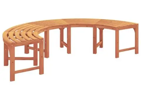 Bancă semirotundă de copac, 200 cm, lemn masiv eucalipt - 5/5