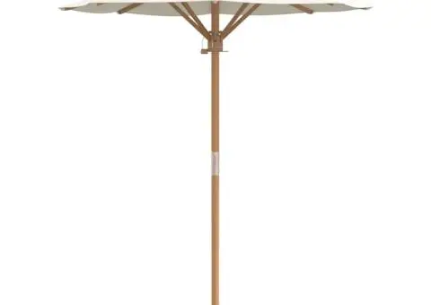 Umbrela de grădină, alb crem, 150x210 cm, bambus - 4/5