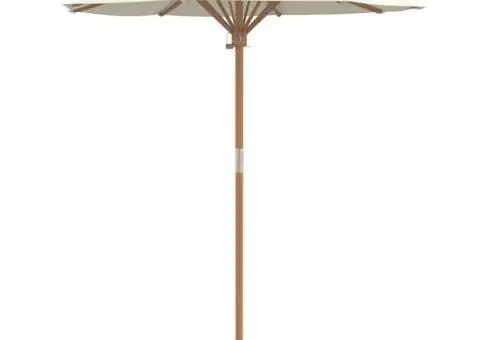 Umbrela de grădină, alb crem, 180x230 cm, bambus - 2/5