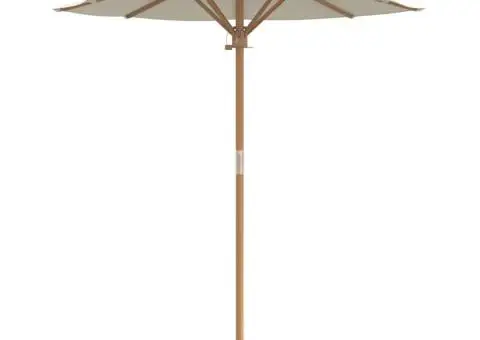 Umbrela de grădină, alb crem, 180x230 cm, bambus - 4/5