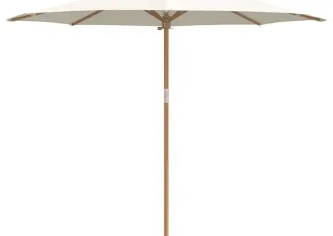 Umbrela de grădină, alb crem, 270x260 cm, bambus - 4/5